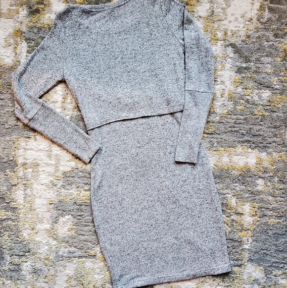 Express Brushed Jersey "Sweater" Dress - Picture 4 of 8